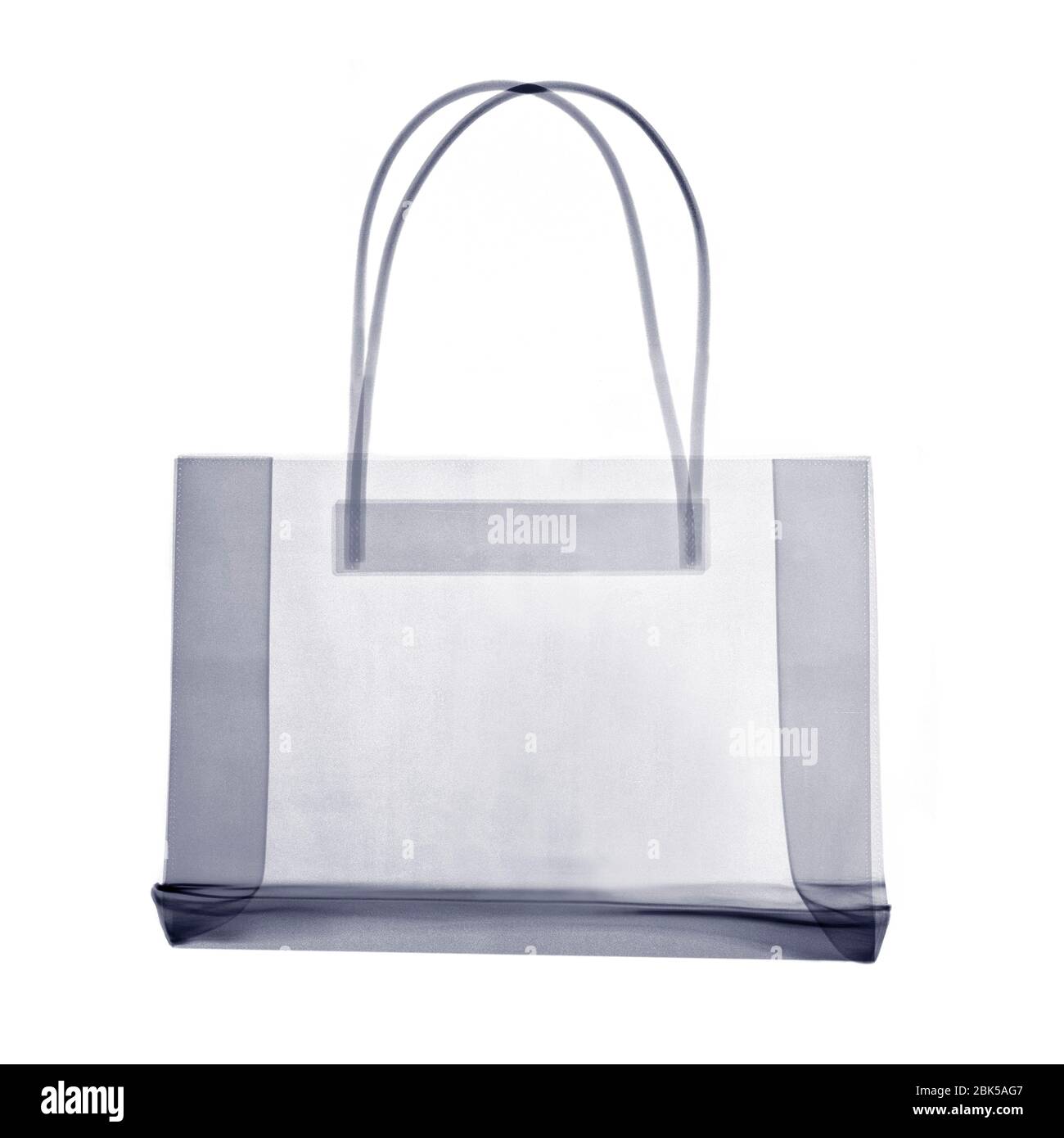 Paper bag with loop handle, X-ray. Stock Photo