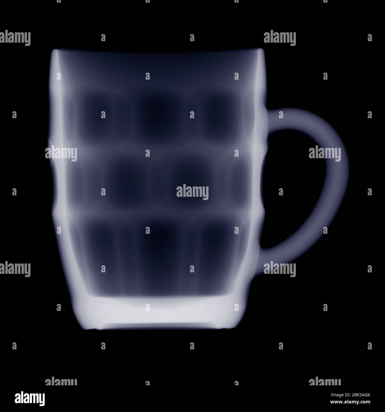 British pint mug, X-ray. Stock Photo