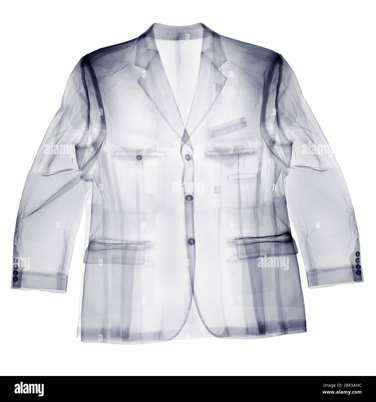A man's jacket, X-ray. Stock Photo