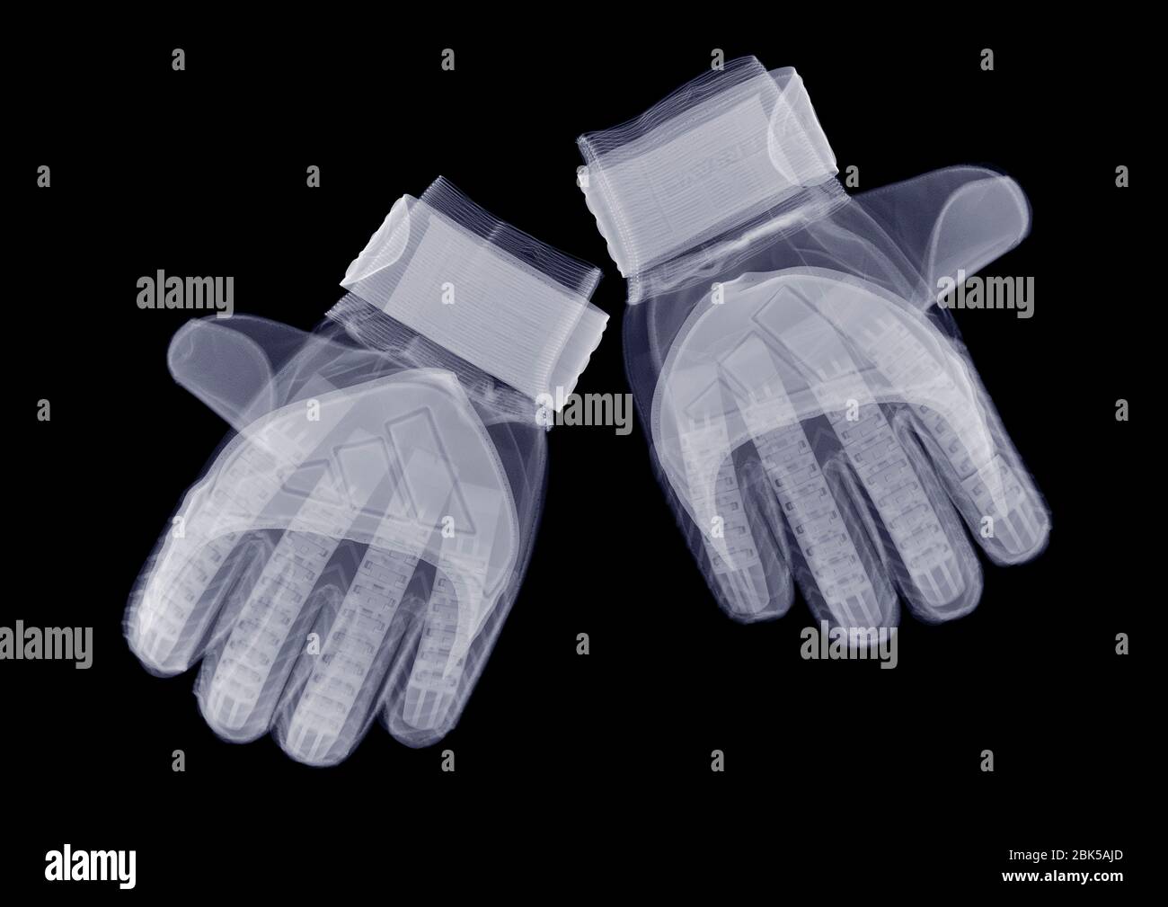 Pair of gloves, X-ray. Stock Photo