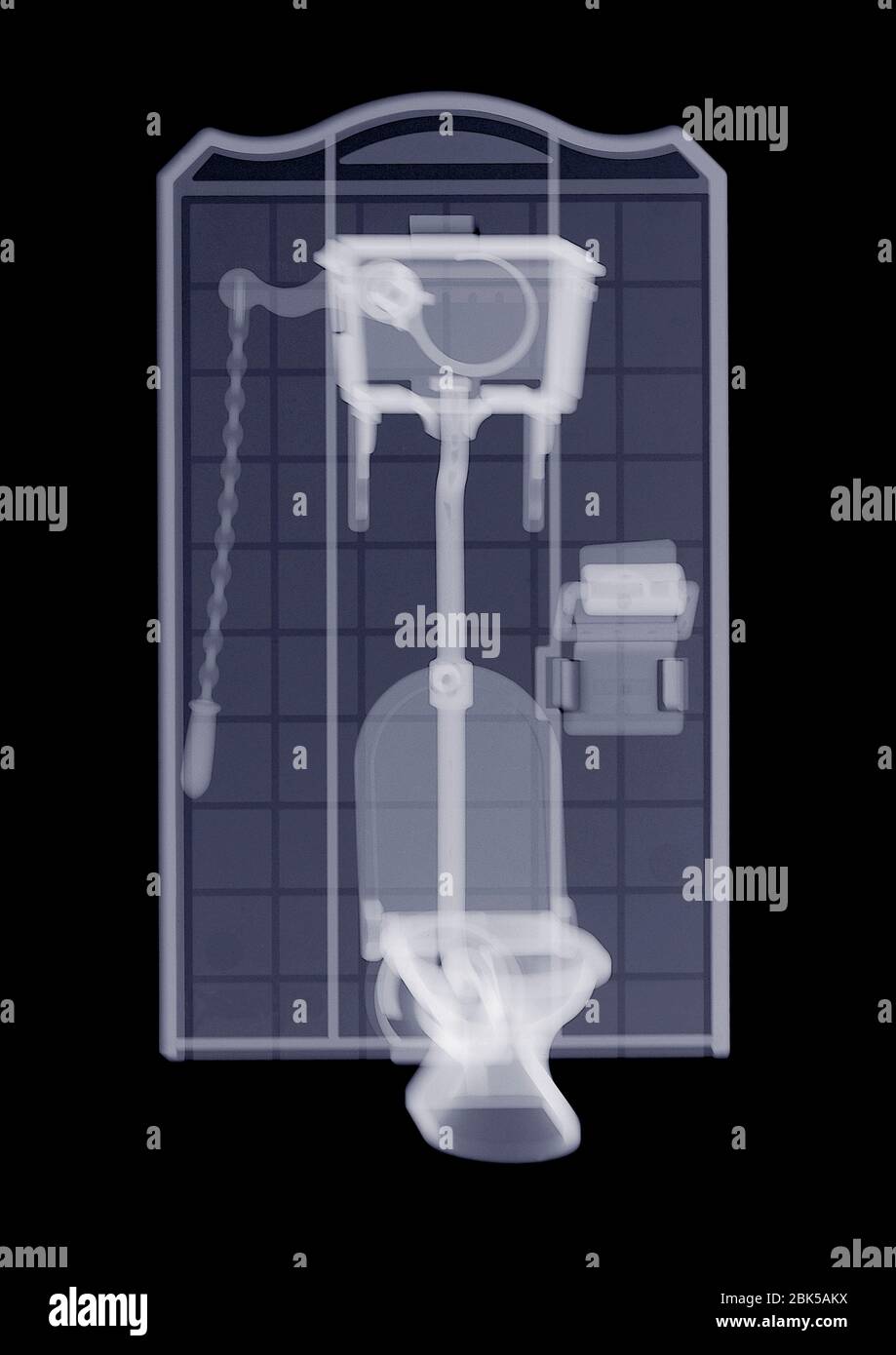 Doll's house toilet and cistern, X-ray Stock Photo - Alamy