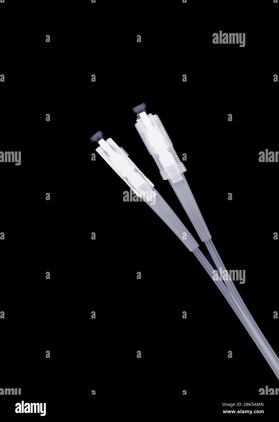 Electronic connectors, X-ray. Stock Photo