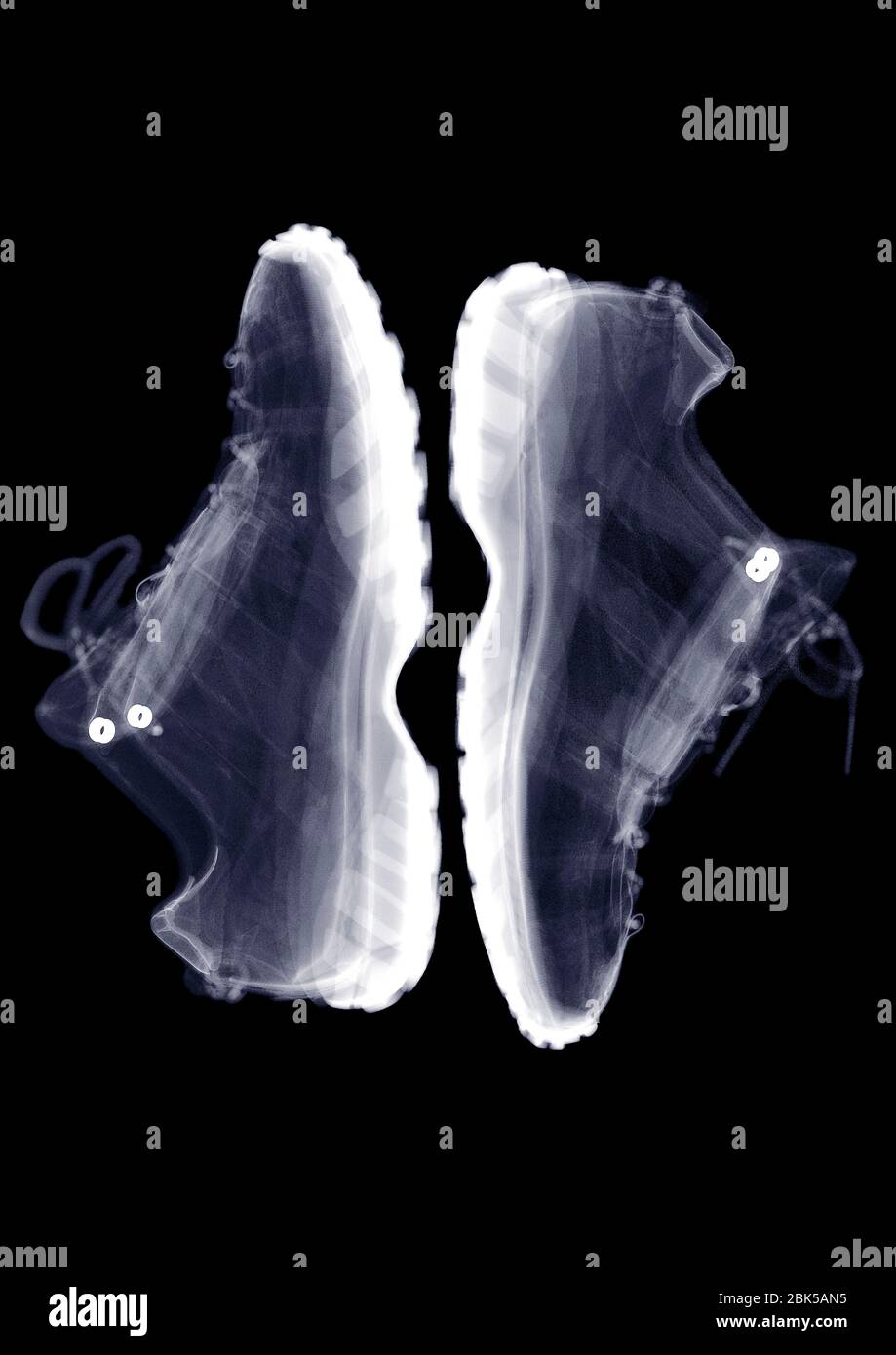 Trainers, X-ray. Stock Photo