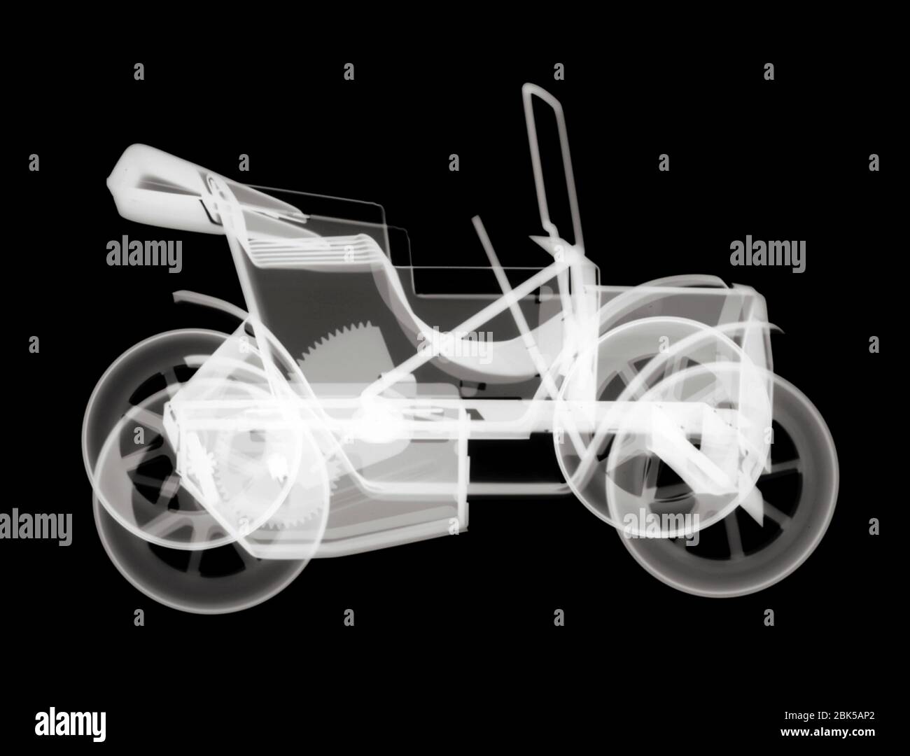 Vintage automobile, X-ray. Stock Photo