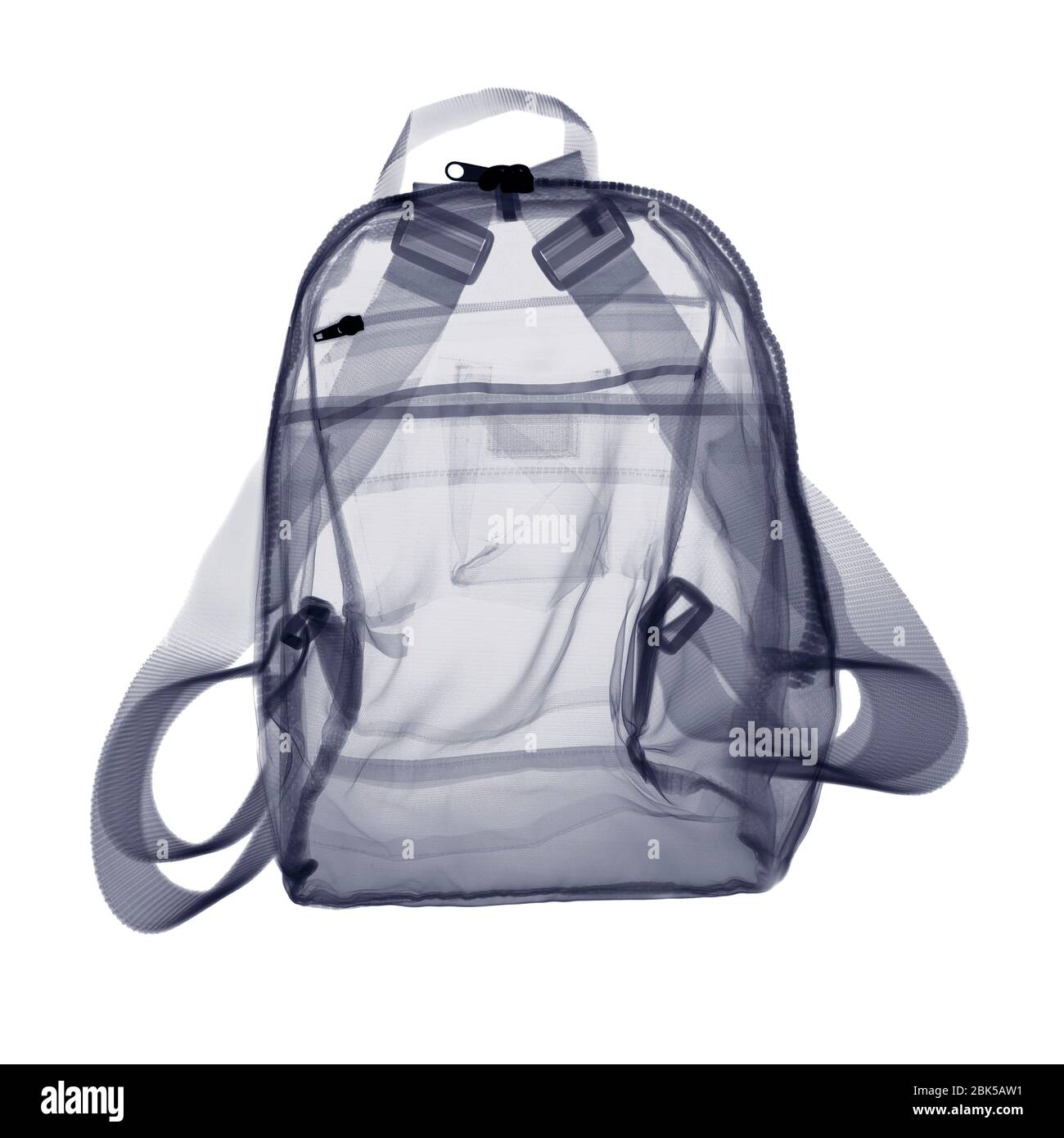 Backpack bag, X-ray. Stock Photo