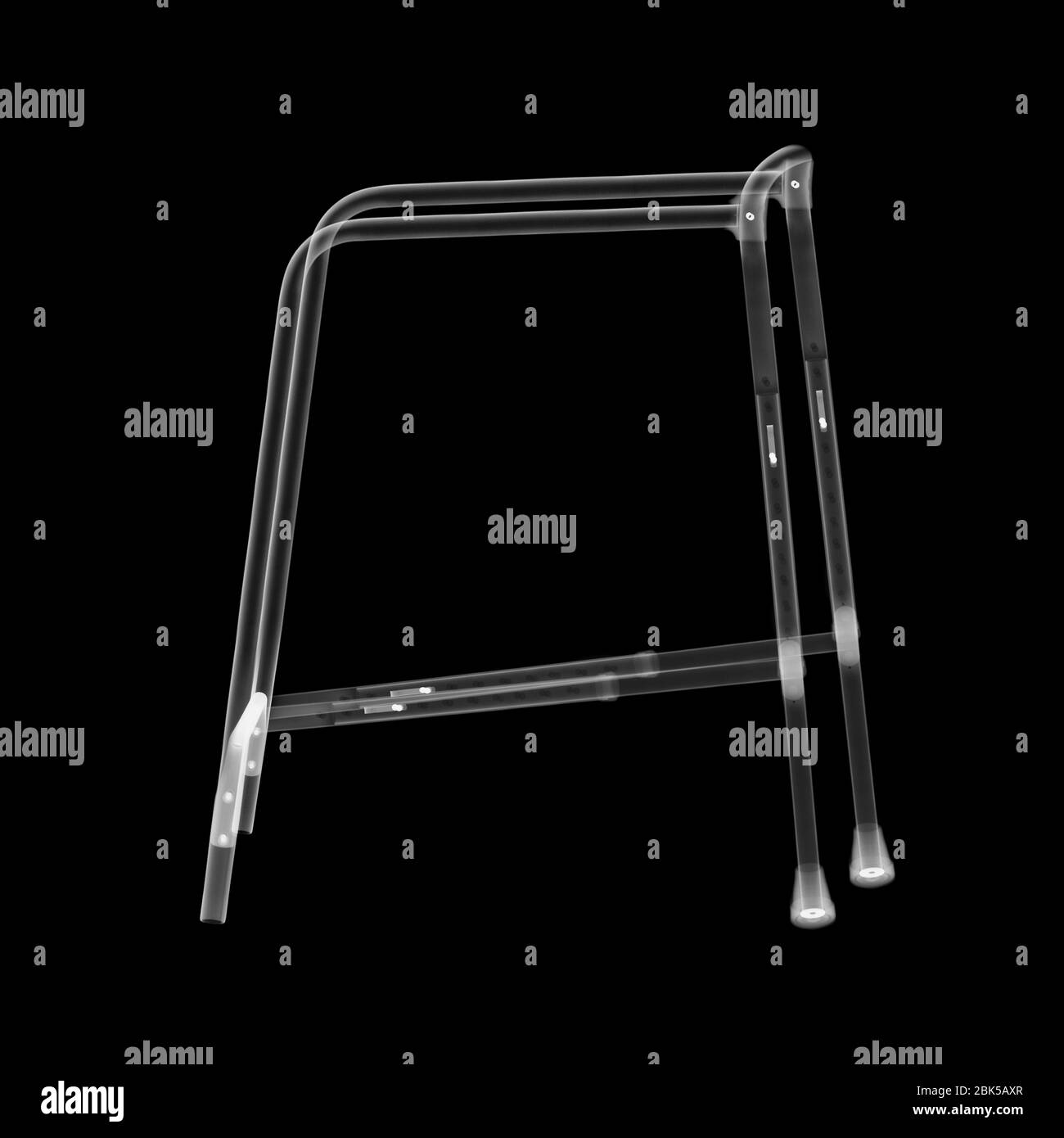 Zimmer frame, or walker, X-ray. Stock Photo