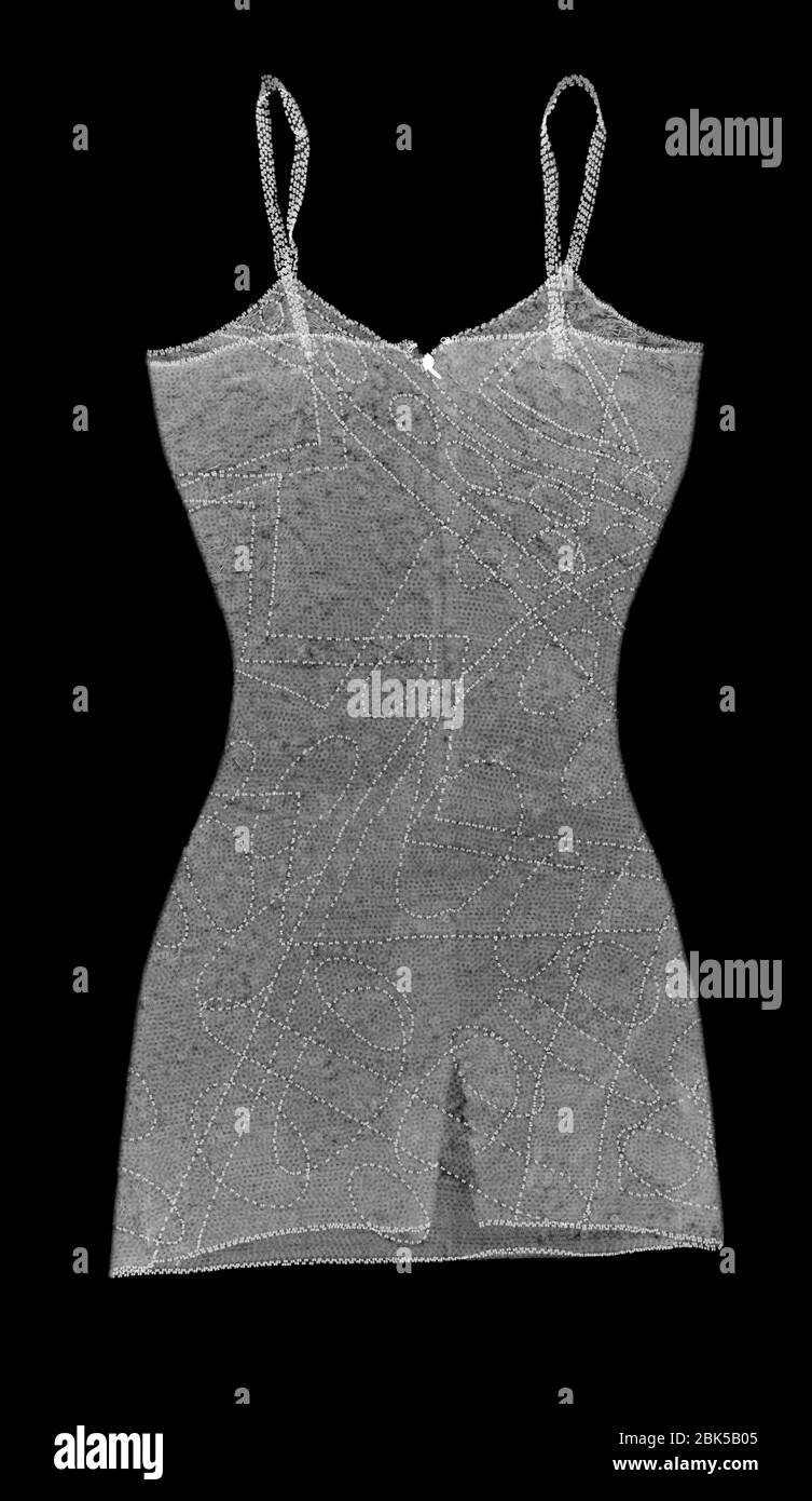 Patterned strapped dress, X-ray. Stock Photo