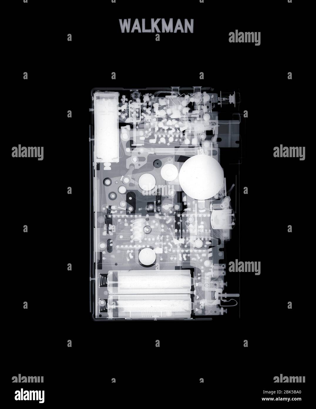 Personal stereo, X-ray. Stock Photo