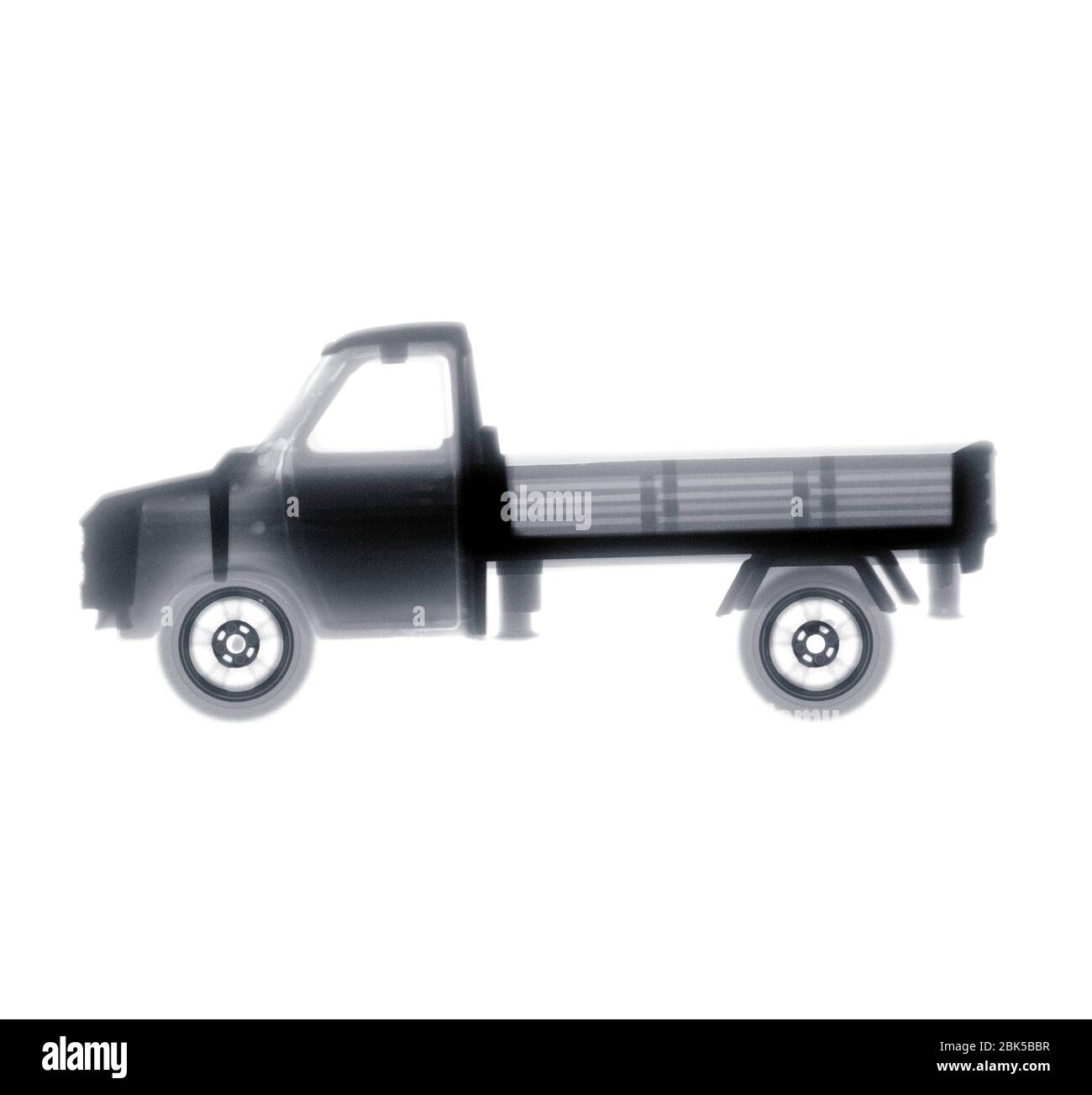 Toy pick-up truck, X-ray. Stock Photo