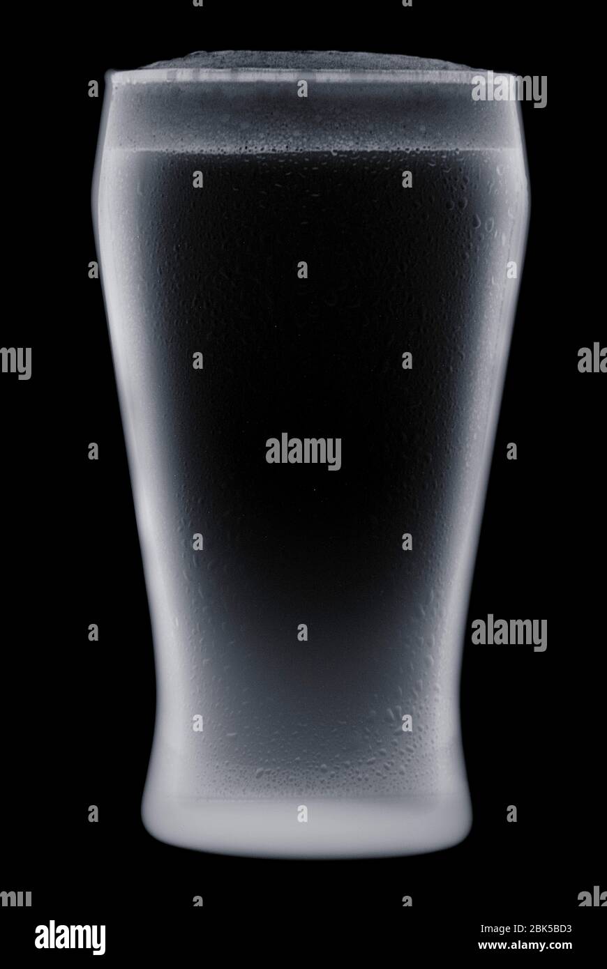 Pint of beer, X-ray. Stock Photo