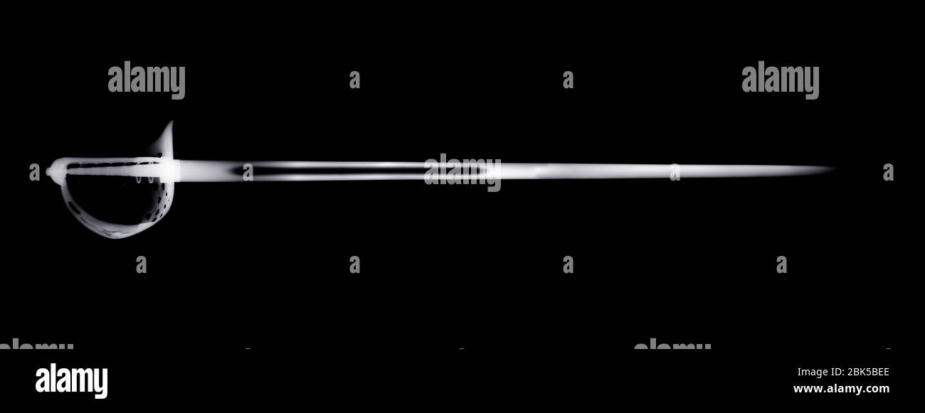 Military sword, X-ray. Stock Photo