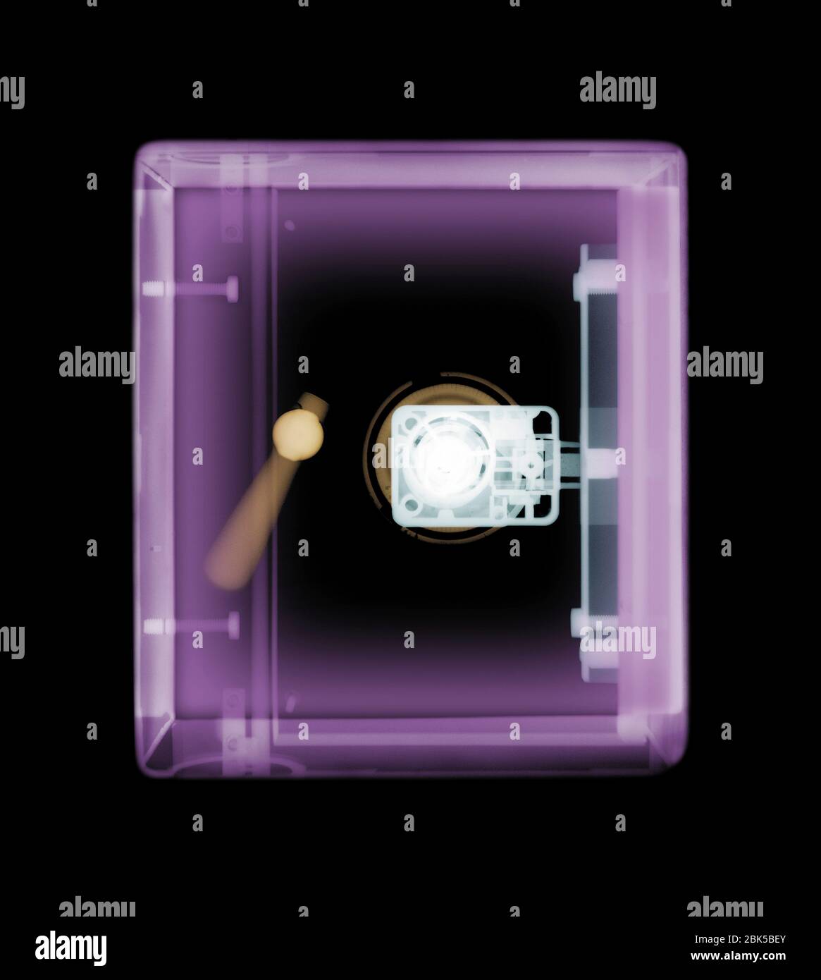 Safe, coloured X-ray. Stock Photo