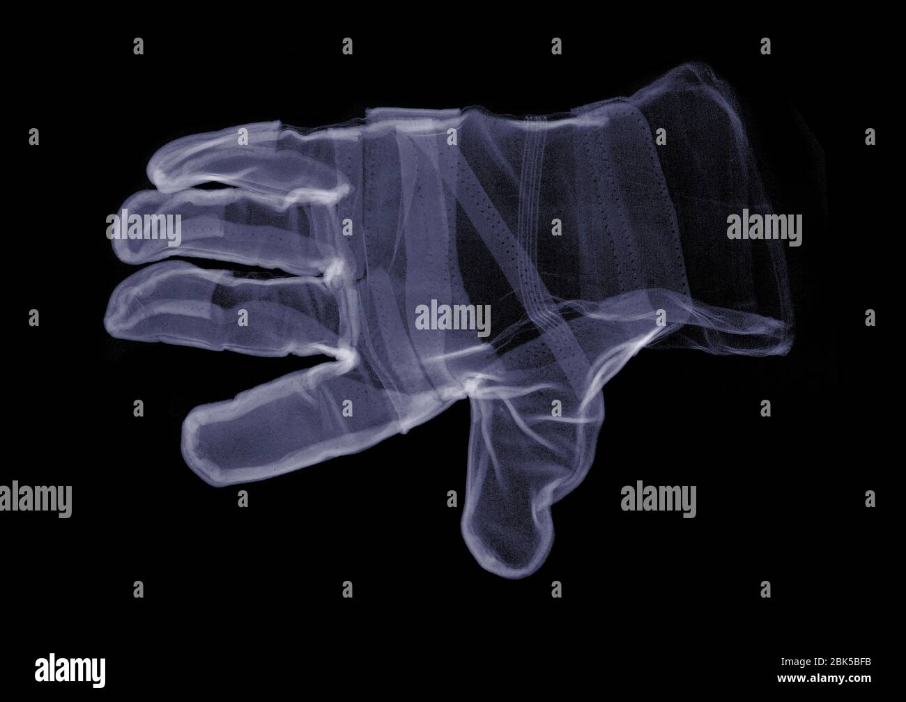 Single glove, X-ray. Stock Photo
