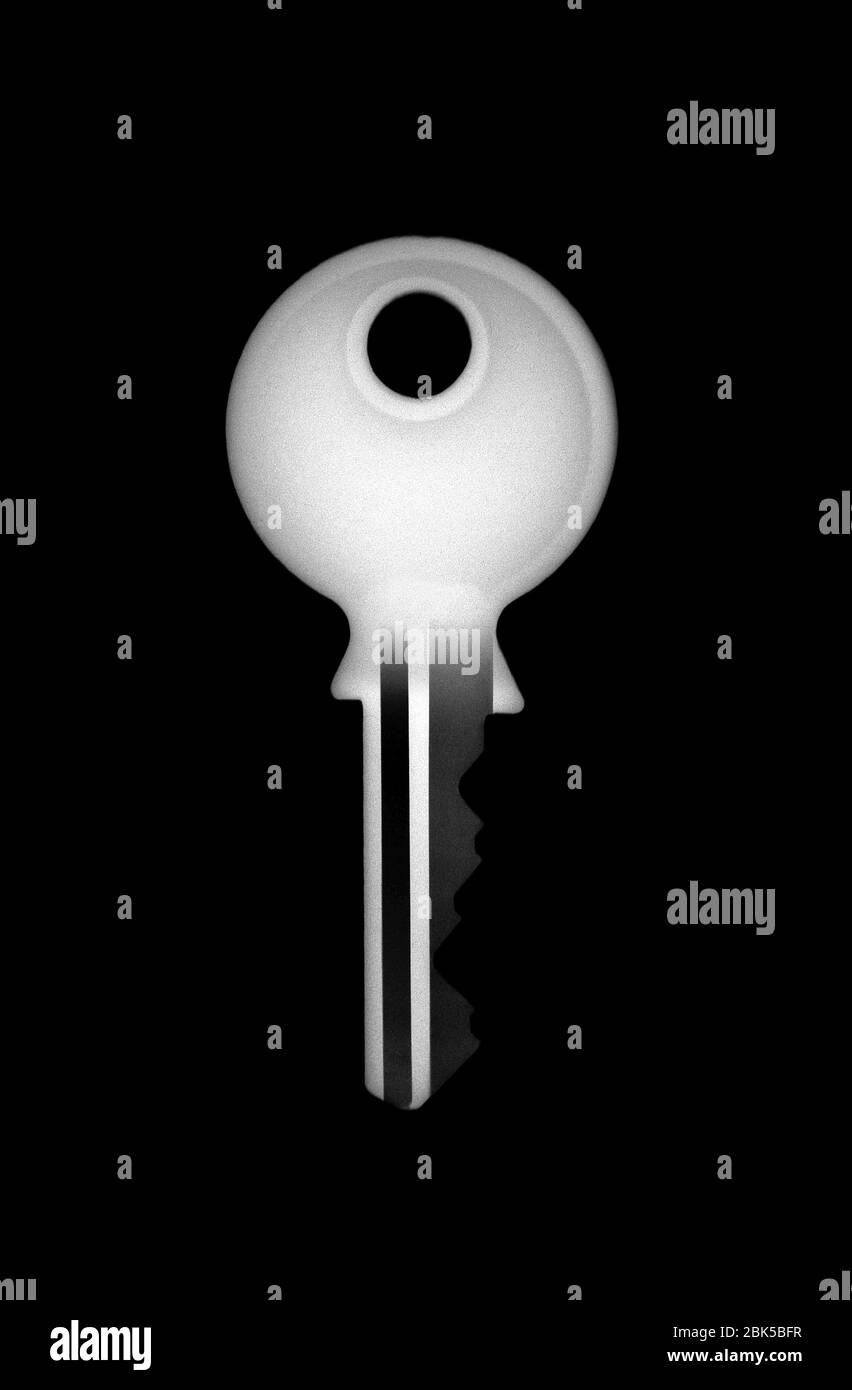 Single key, X-ray. Stock Photo