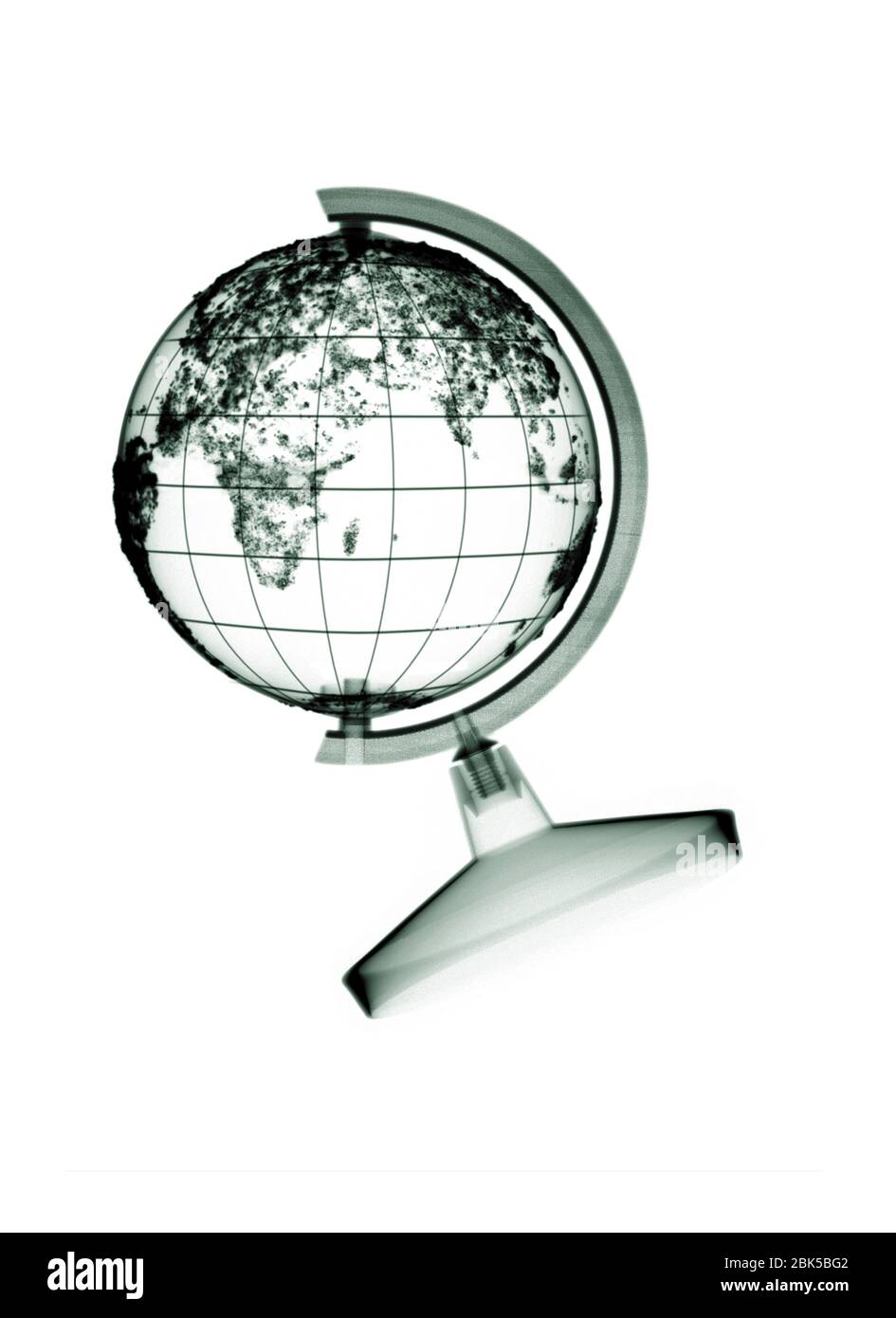 World globe, X-ray. Stock Photo