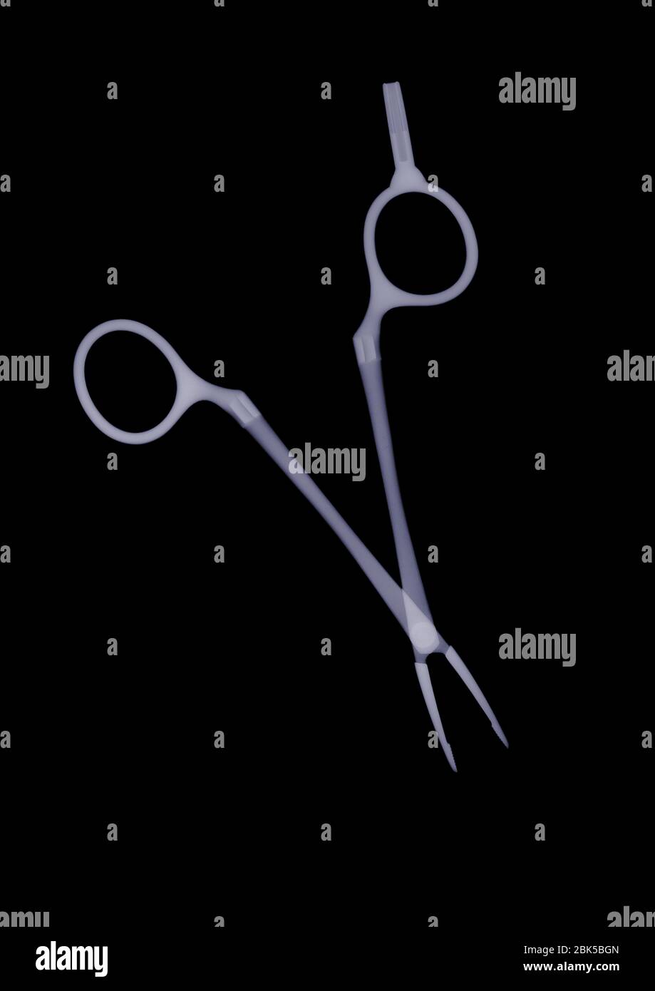 Pair of scissors, Xray Stock Photo Alamy
