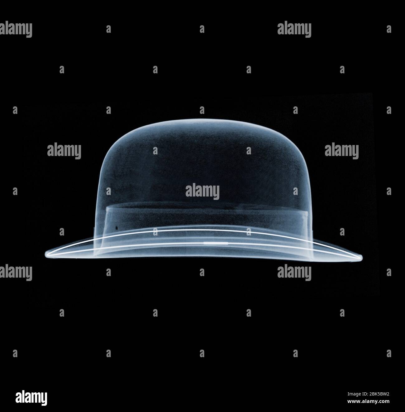 Bowler hat, X-ray. Stock Photo