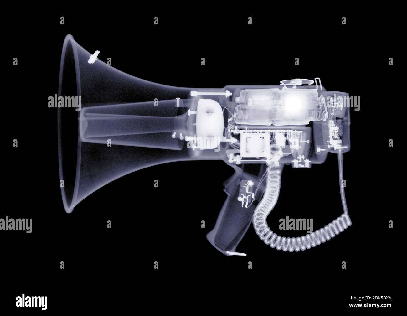 Megaphone, X-ray. Stock Photo
