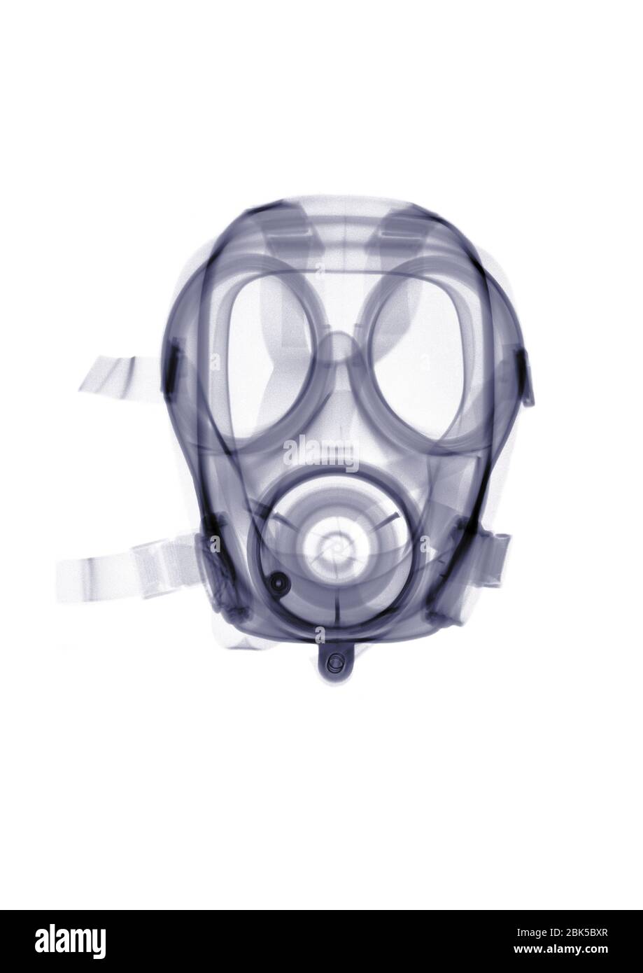 Gas mask, X-ray. Stock Photo