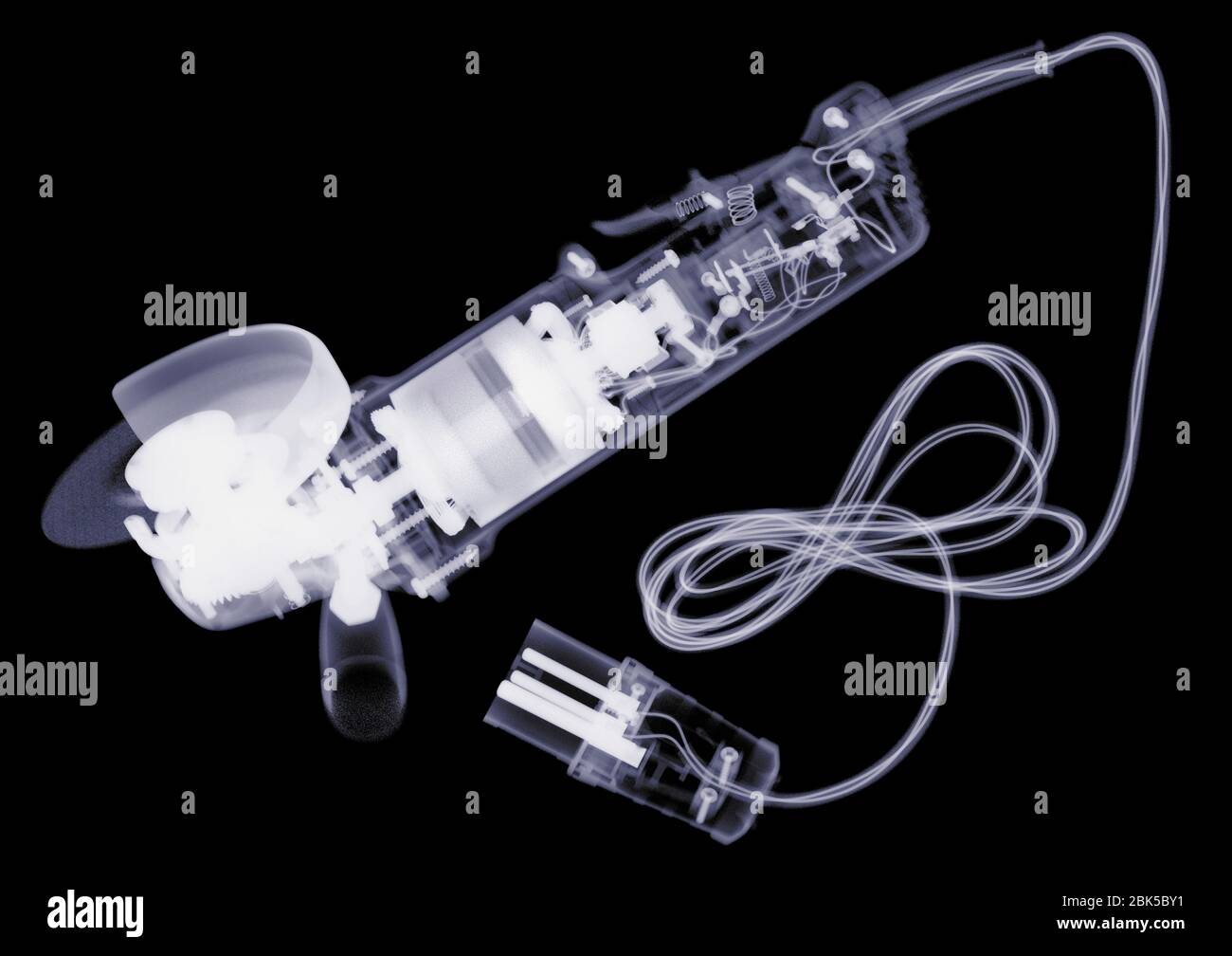 Angle grinder, X-ray. Stock Photo