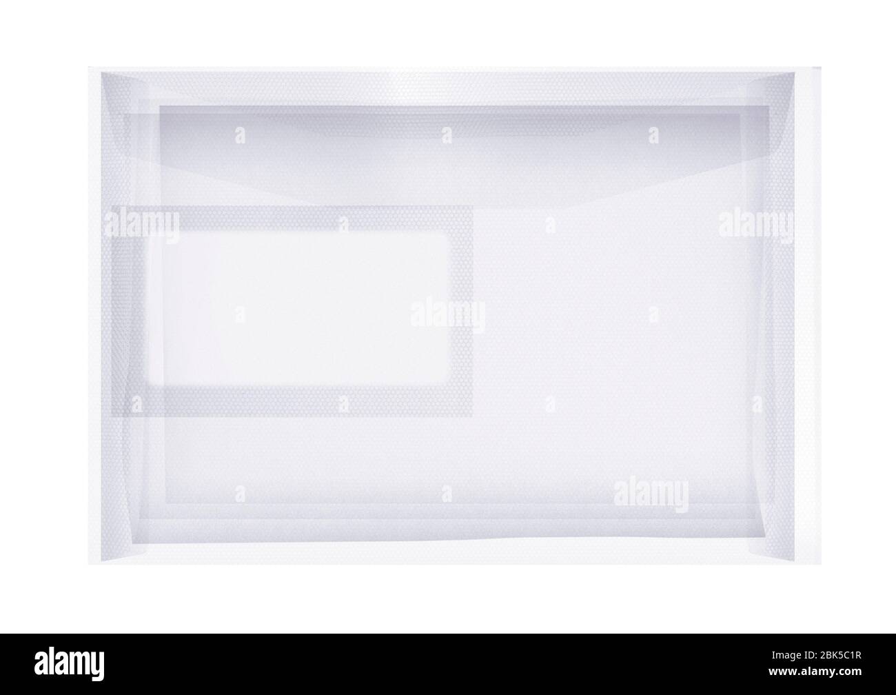 Envelope with address window, X-ray. Stock Photo