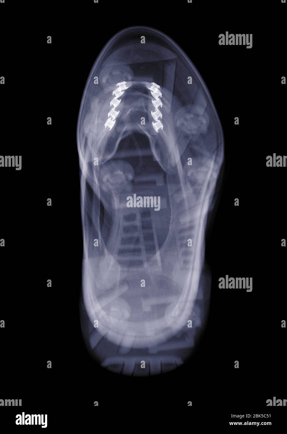 Trainer at an angle, X-ray. Stock Photo