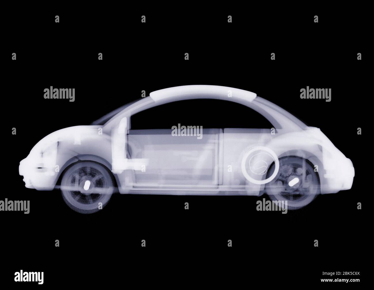 New style toy VW beetle, X-ray. Stock Photo