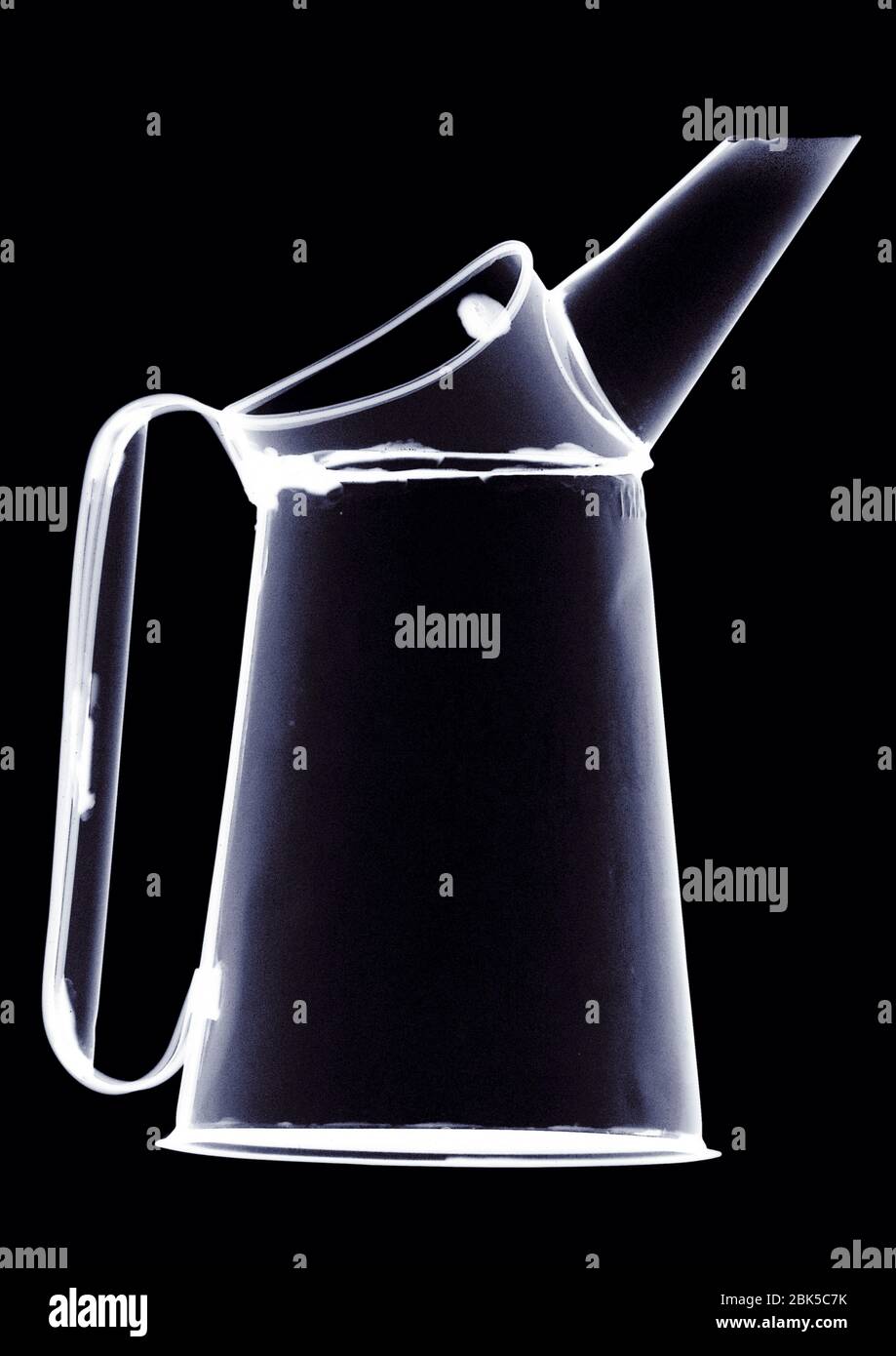 Container with spout, X-ray. Stock Photo