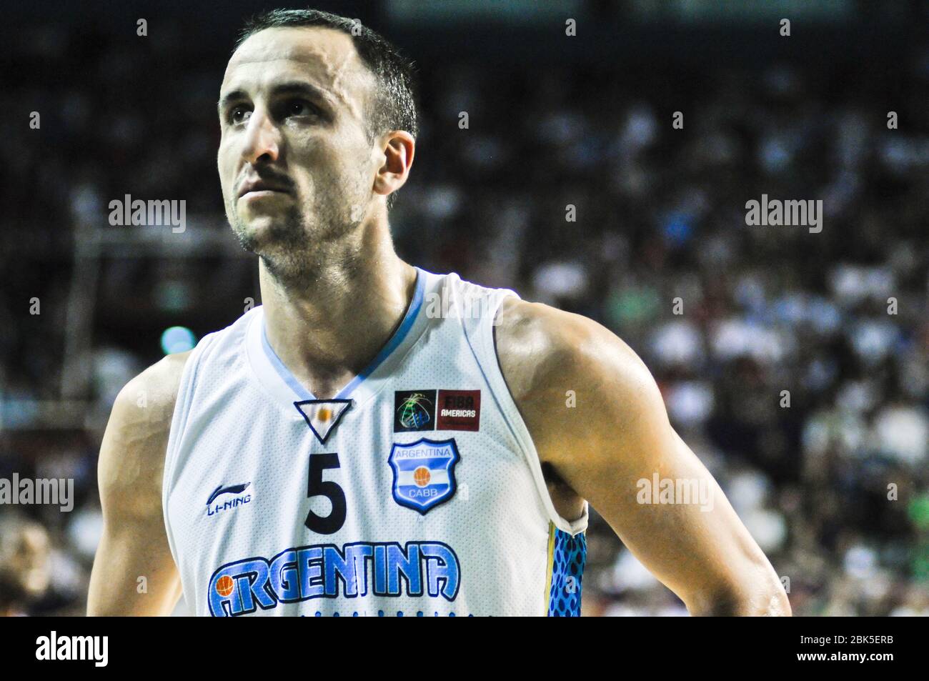 Manu Ginobili. Argentina Basketball National Team. FIBA Americas Tournament, Mar del Plata 2011 Stock Photo