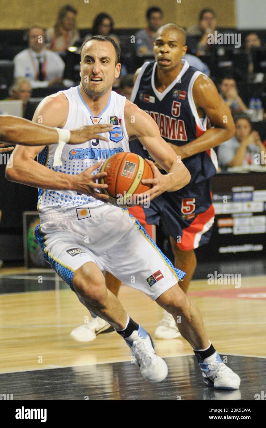 Manu Ginobili. Argentina Basketball National Team. FIBA Americas Tournament, Mar del Plata 2011 Stock Photo