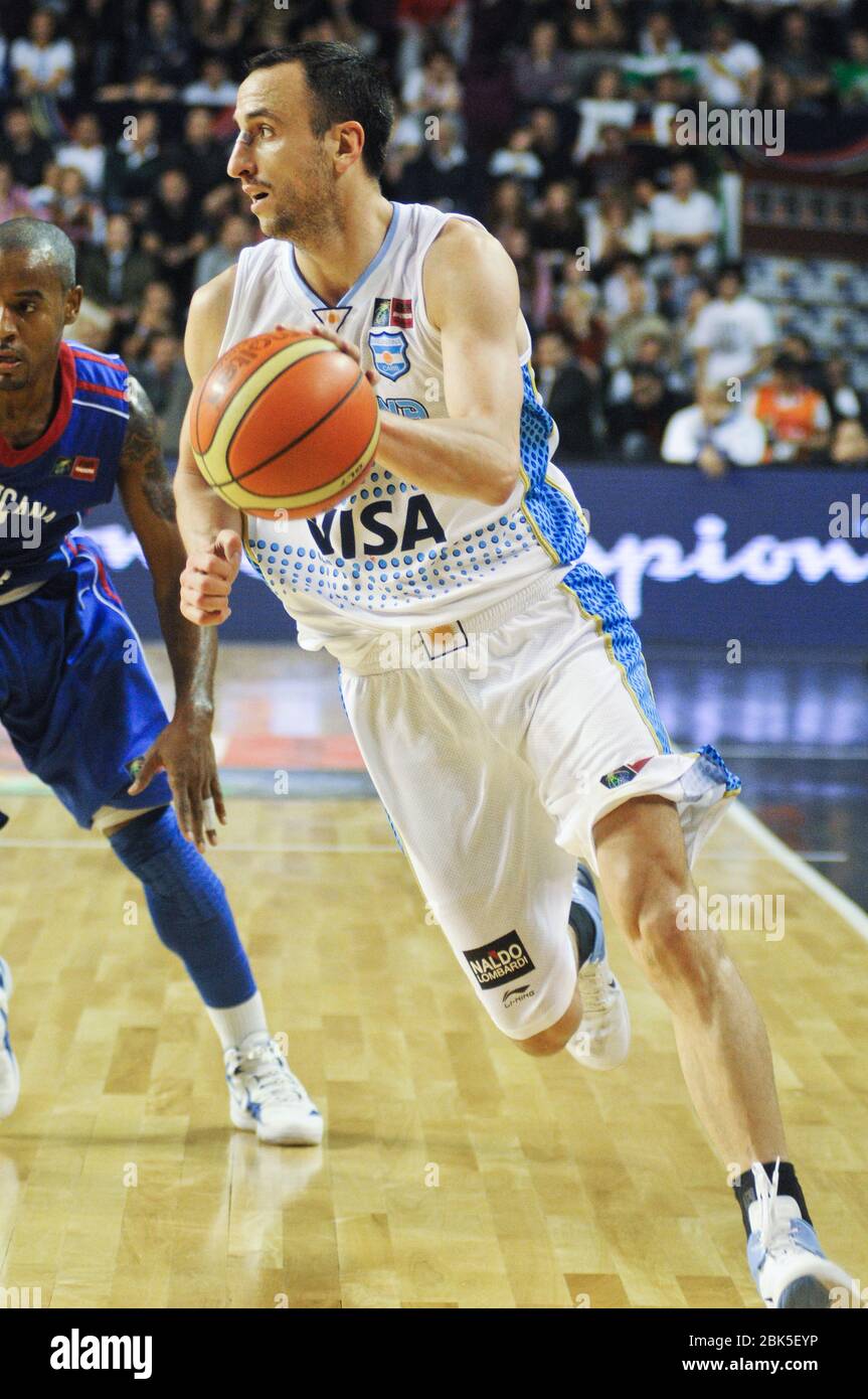 Manu Ginobili. Argentina Basketball National Team. FIBA Americas Tournament, Mar del Plata 2011 Stock Photo
