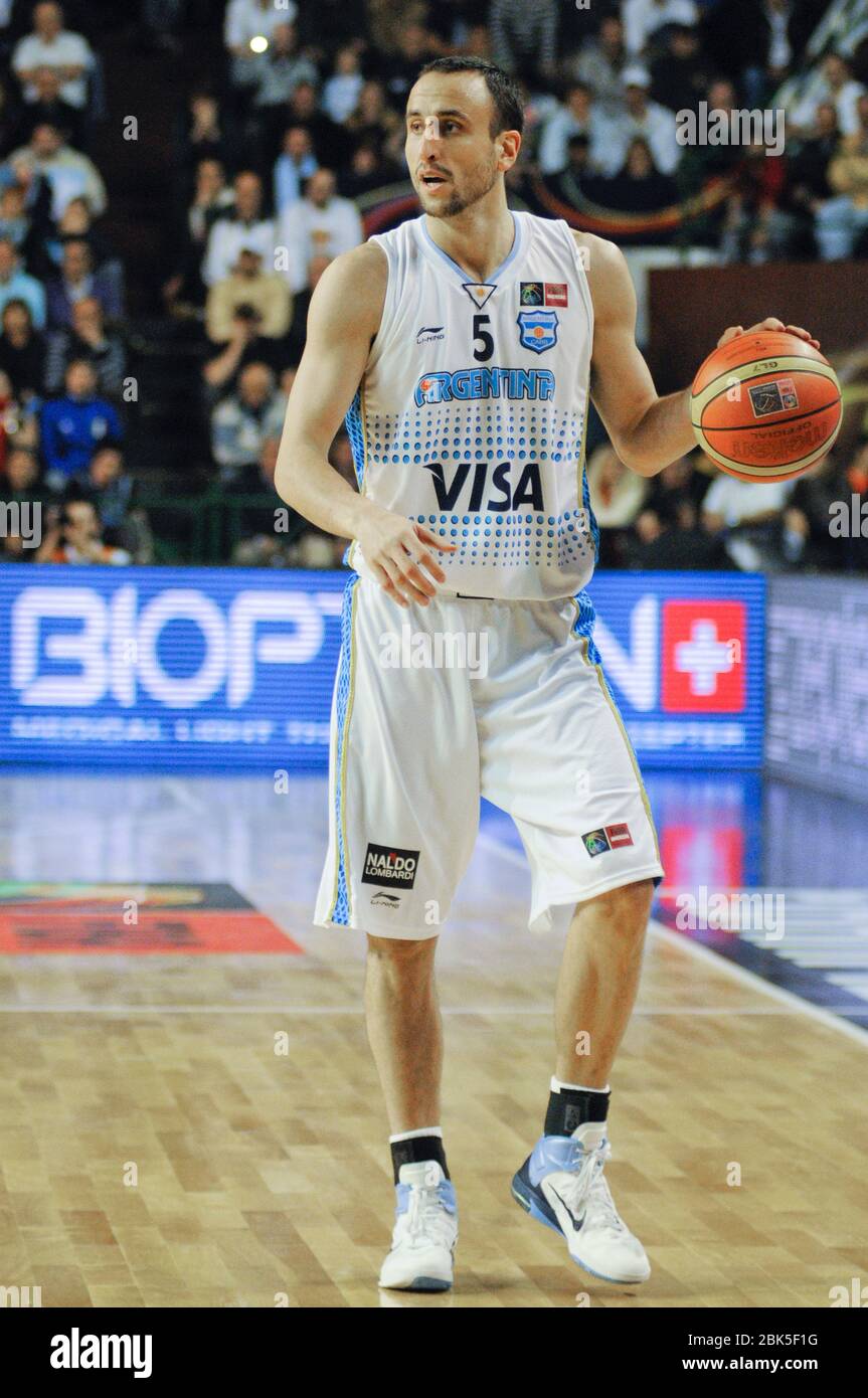 Manu Ginobili. Argentina Basketball National Team. FIBA Americas Tournament, Mar del Plata 2011 Stock Photo