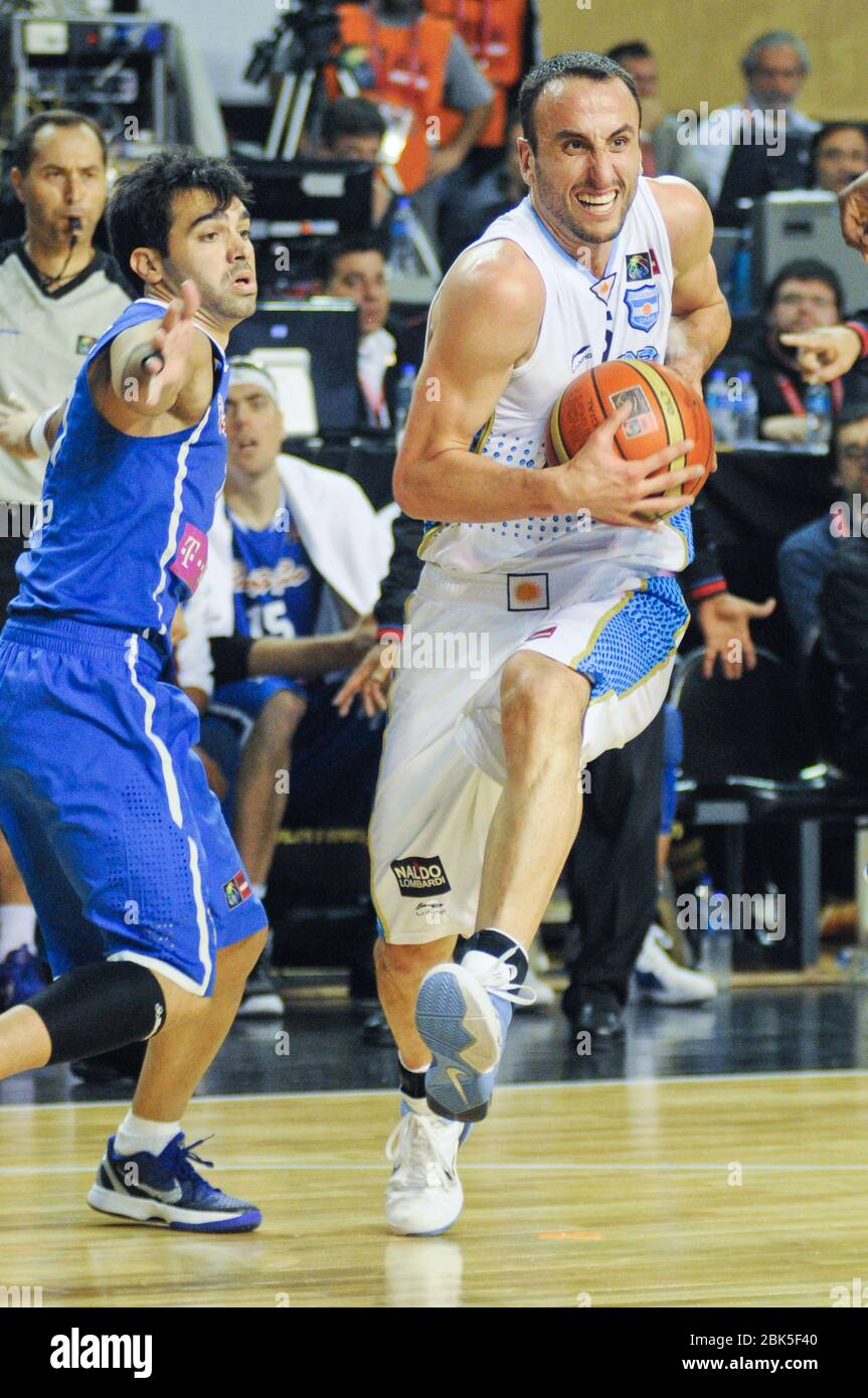 Manu Ginobili. Argentina Basketball National Team. FIBA Americas Tournament, Mar del Plata 2011 Stock Photo