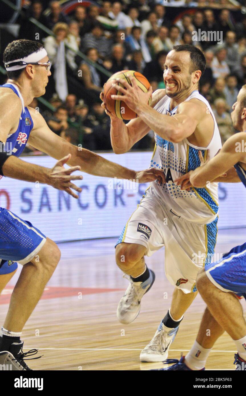 Manu Ginobili. Argentina Basketball National Team. FIBA Americas Tournament, Mar del Plata 2011 Stock Photo