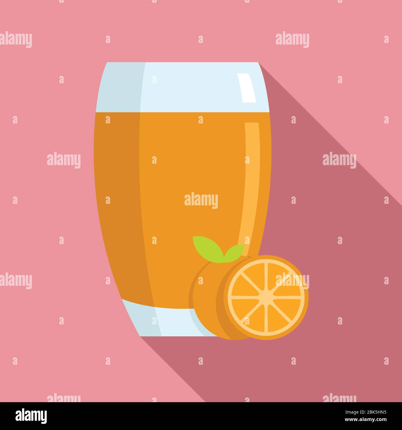 Orange juice icon. Flat illustration of orange juice vector icon for ...