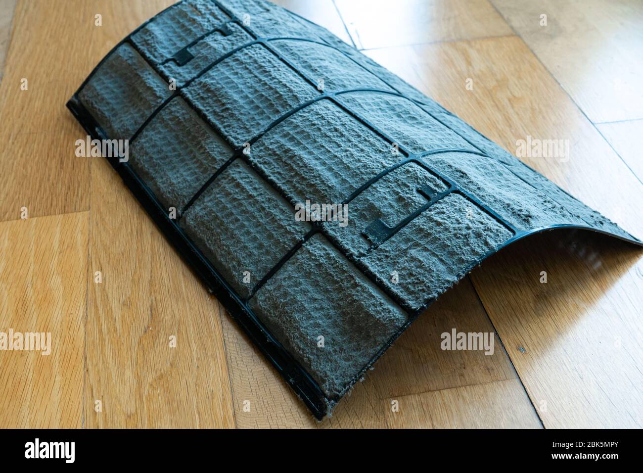 Very dirty air conditioner filter. Health damage from air conditioning