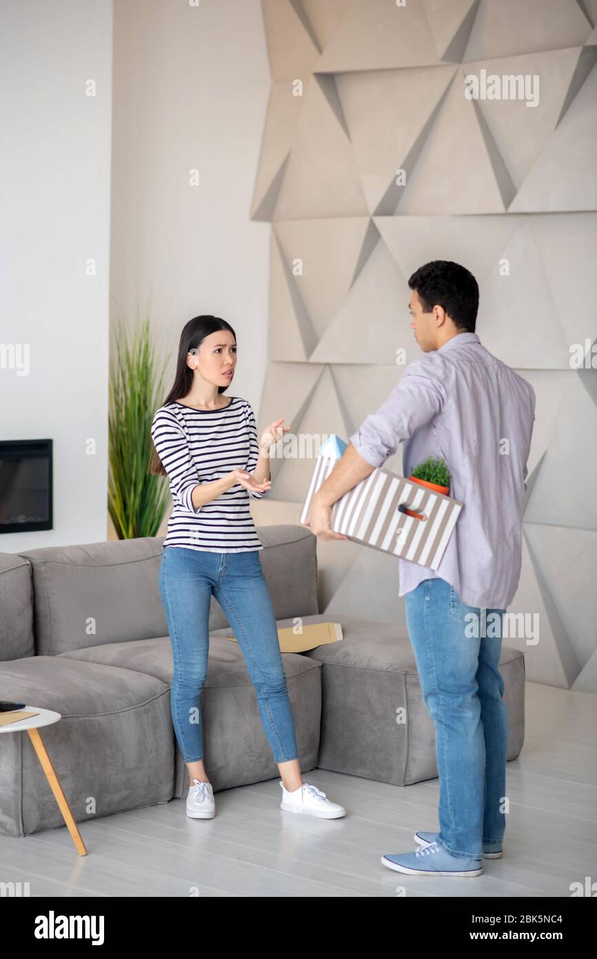 Woman asking support hi-res stock photography and images - Alamy
