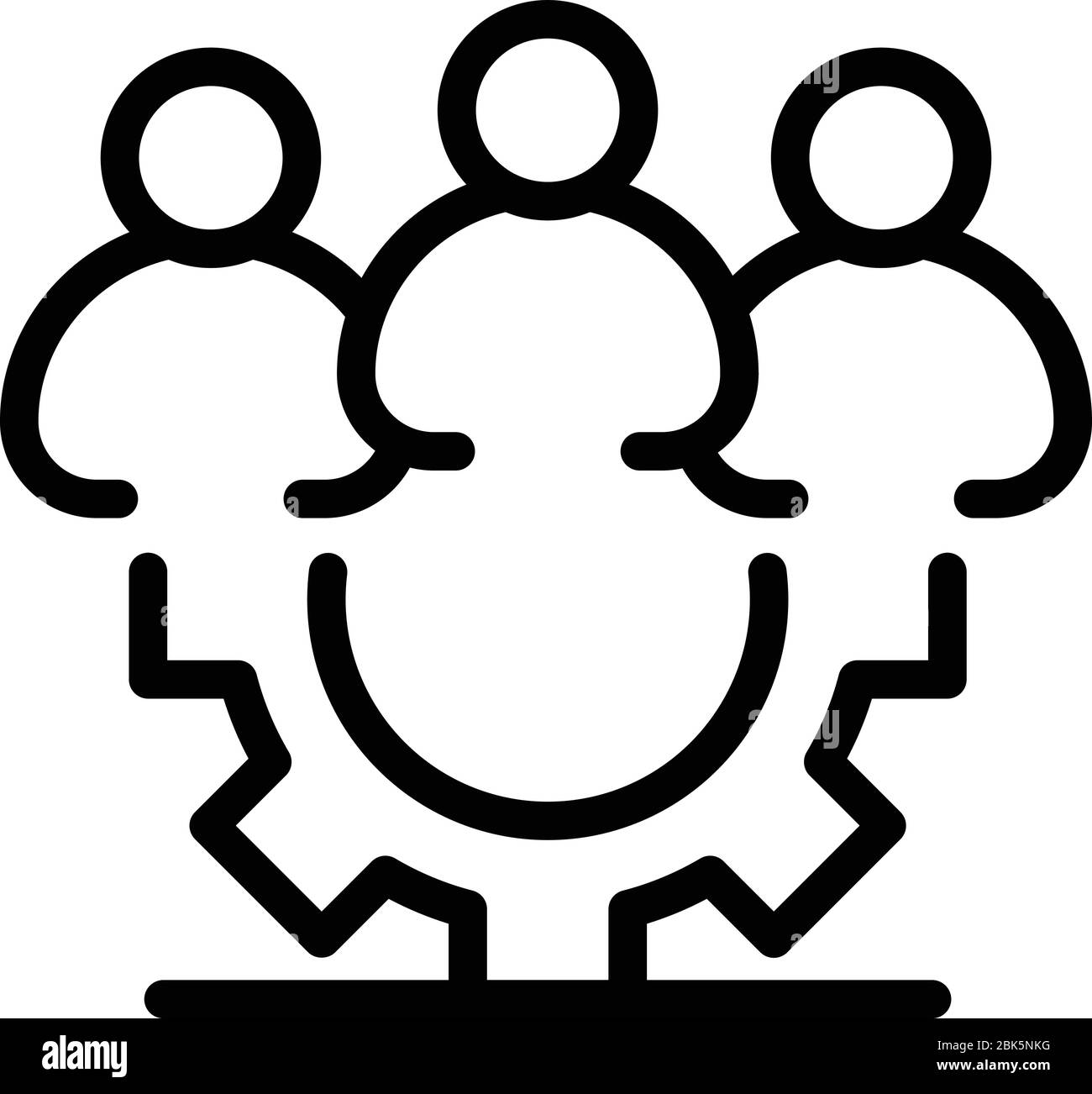 Teamwork system icon, outline style Stock Vector Image & Art - Alamy