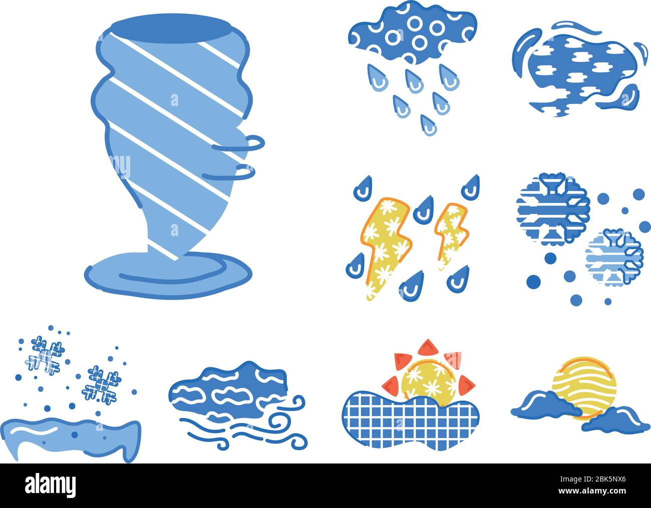 bundle of weather symbols set icons Stock Vector Image & Art Alamy