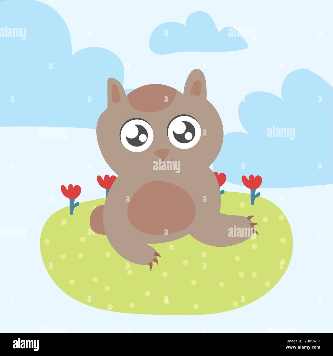 cute cat, animal in kawaii style vector illustration design Stock ...