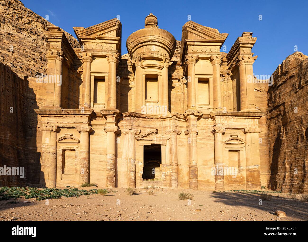 Ad Deir Monastery in the ancient Jordanian city of Petra, Jordan Stock Photo