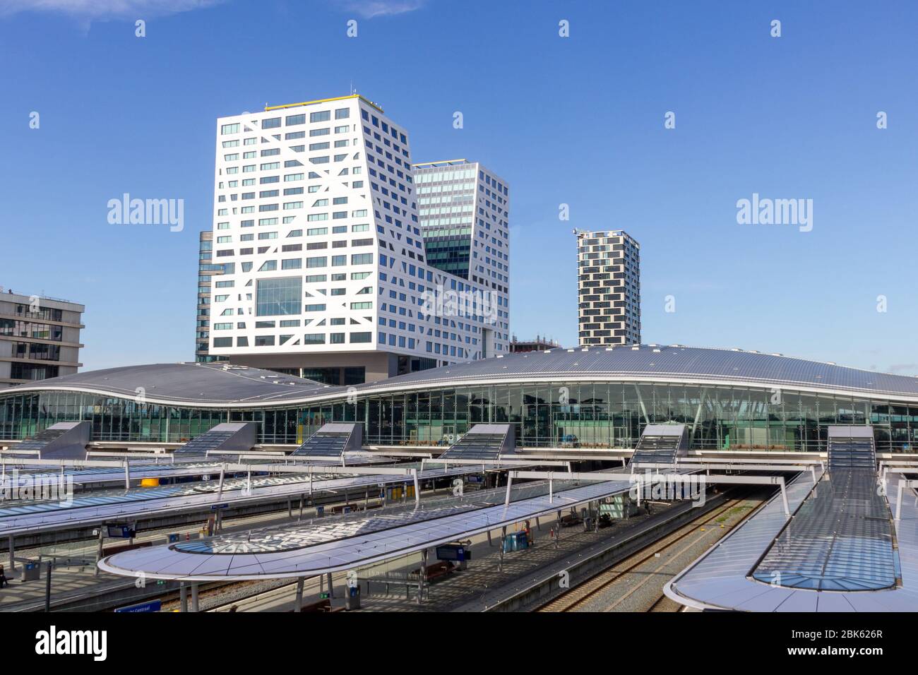 Cityscape of Utrecht railway and surroundings Stock Photo