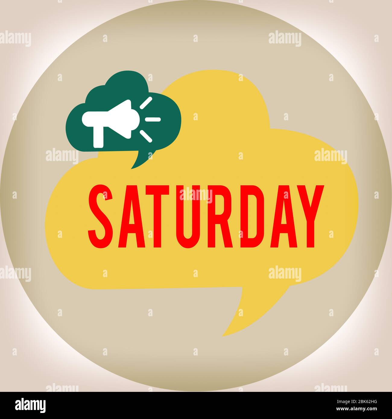Word writing text Saturday. Business photo showcasing First day of the ...