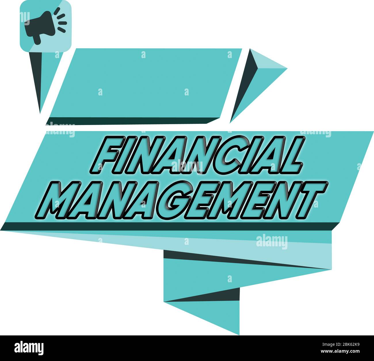 Word writing text Financial Management. Business photo showcasing efficient and effective way to Manage Money and Funds Quadrangular Abstract Shape Fo Stock Photo