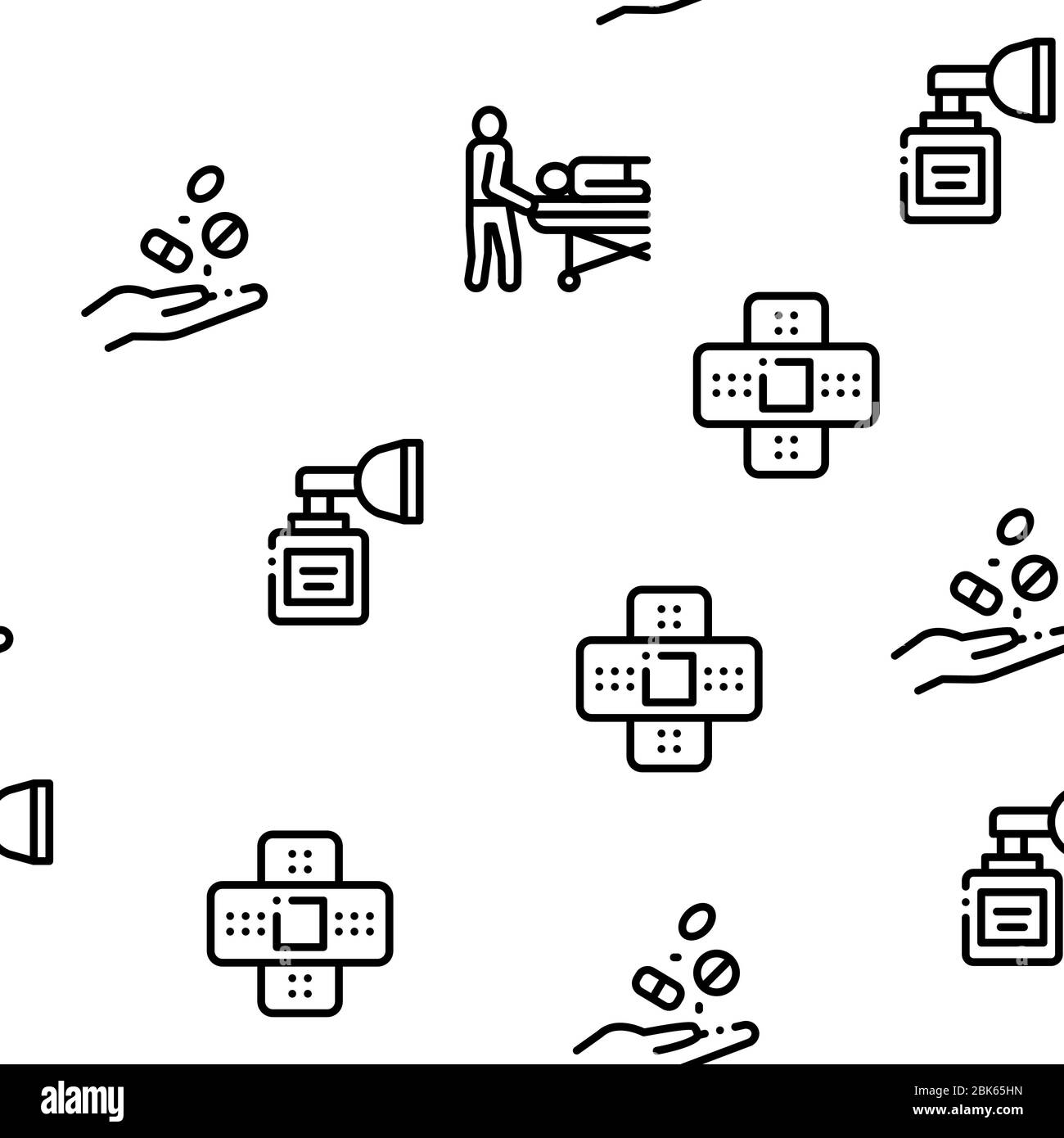 Nurse Medical Aid Seamless Pattern Vector Stock Vector Image & Art - Alamy