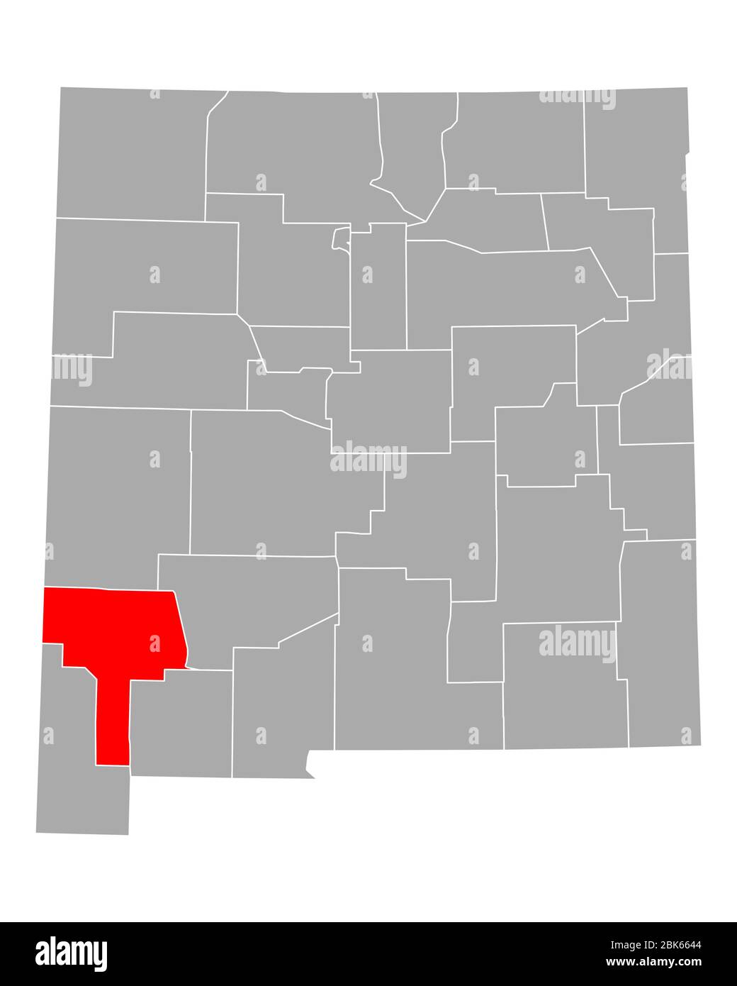 Map of Grant in New Mexico Stock Photo Alamy