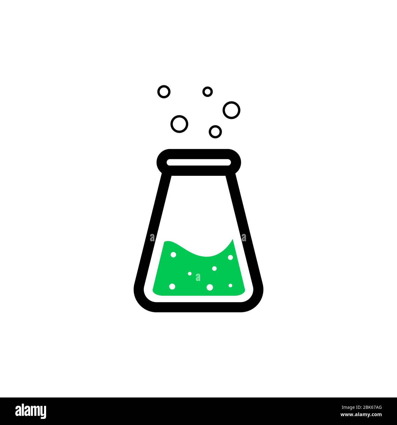 Flask Erlenmeyervector graphic design illustration Stock Vector