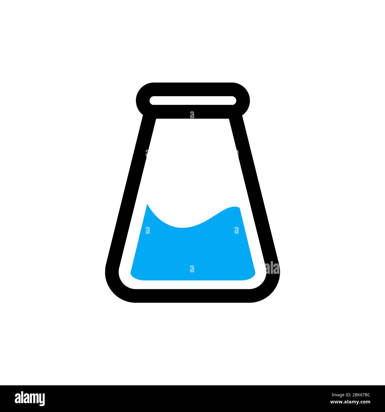 Flask Erlenmeyervector graphic design illustration Stock Vector