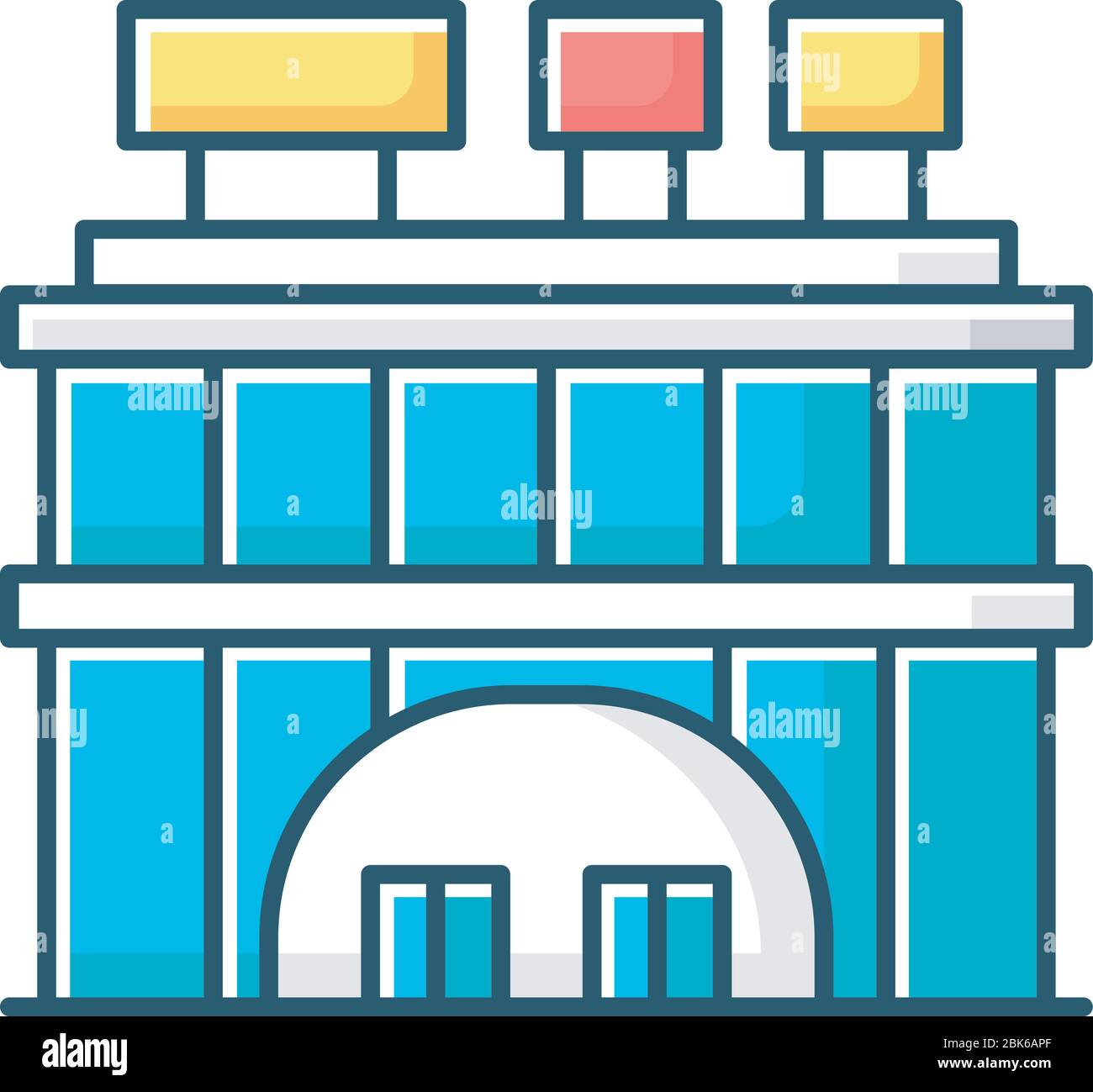 Shopping center RGB color icon Stock Vector Image & Art - Alamy