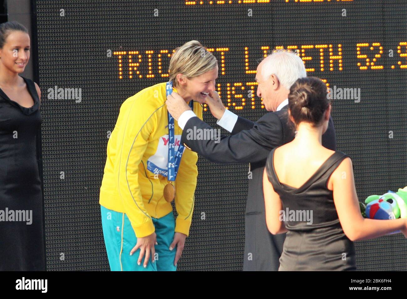 Lisbeth Trickett of Australie  During in  Podium  100  M NL Women   World Championship 2009, 2009 in Rome, Italy Photo Laurent Lairys / DPPI Stock Photo